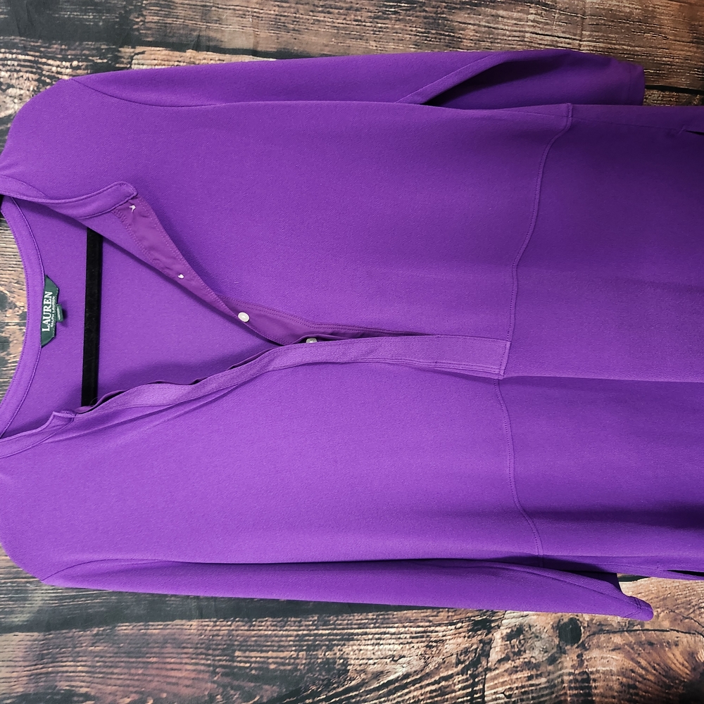 Purple Button-Up Blouse